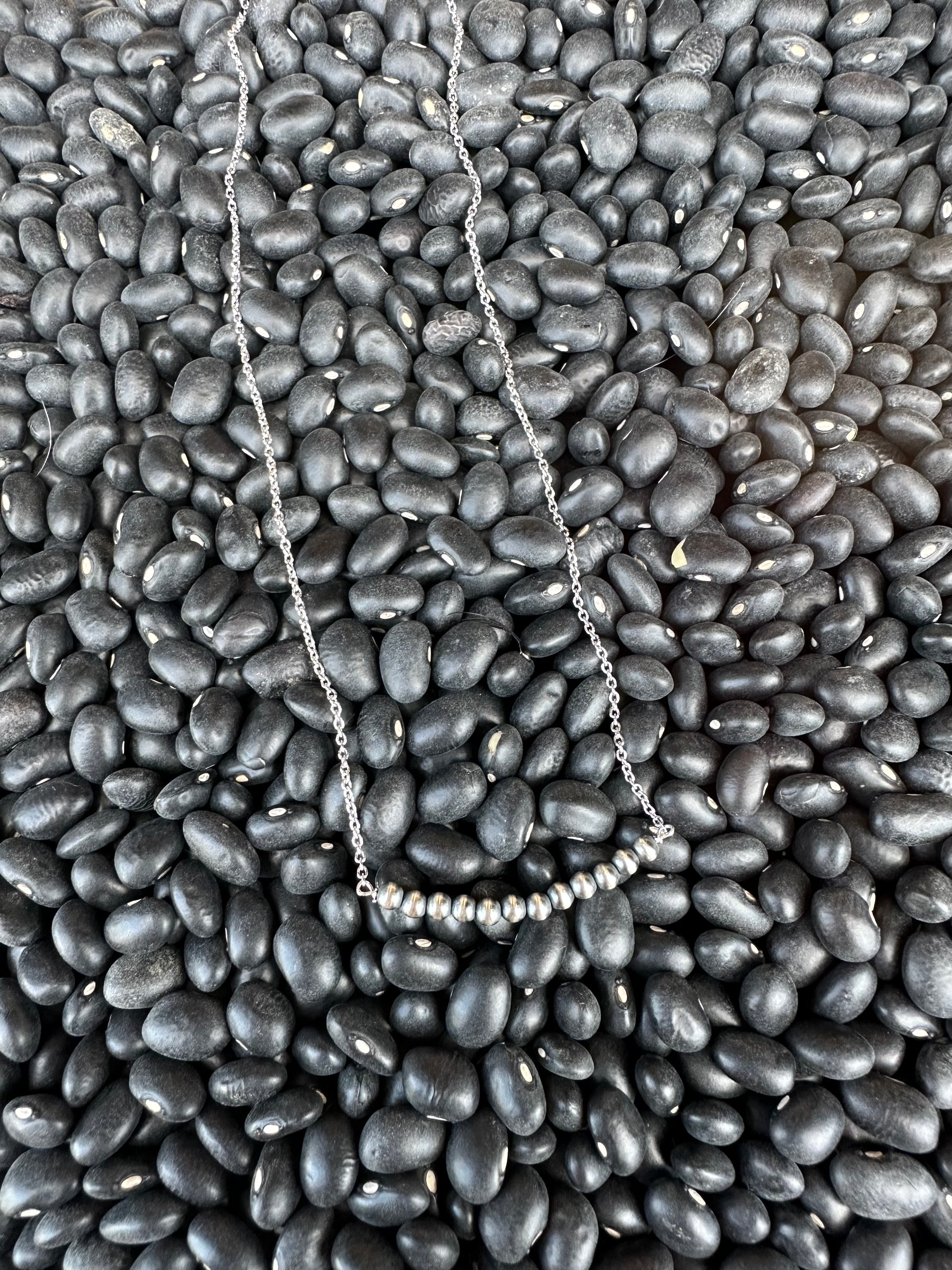 Authentic Silver Pearl Bar Necklace