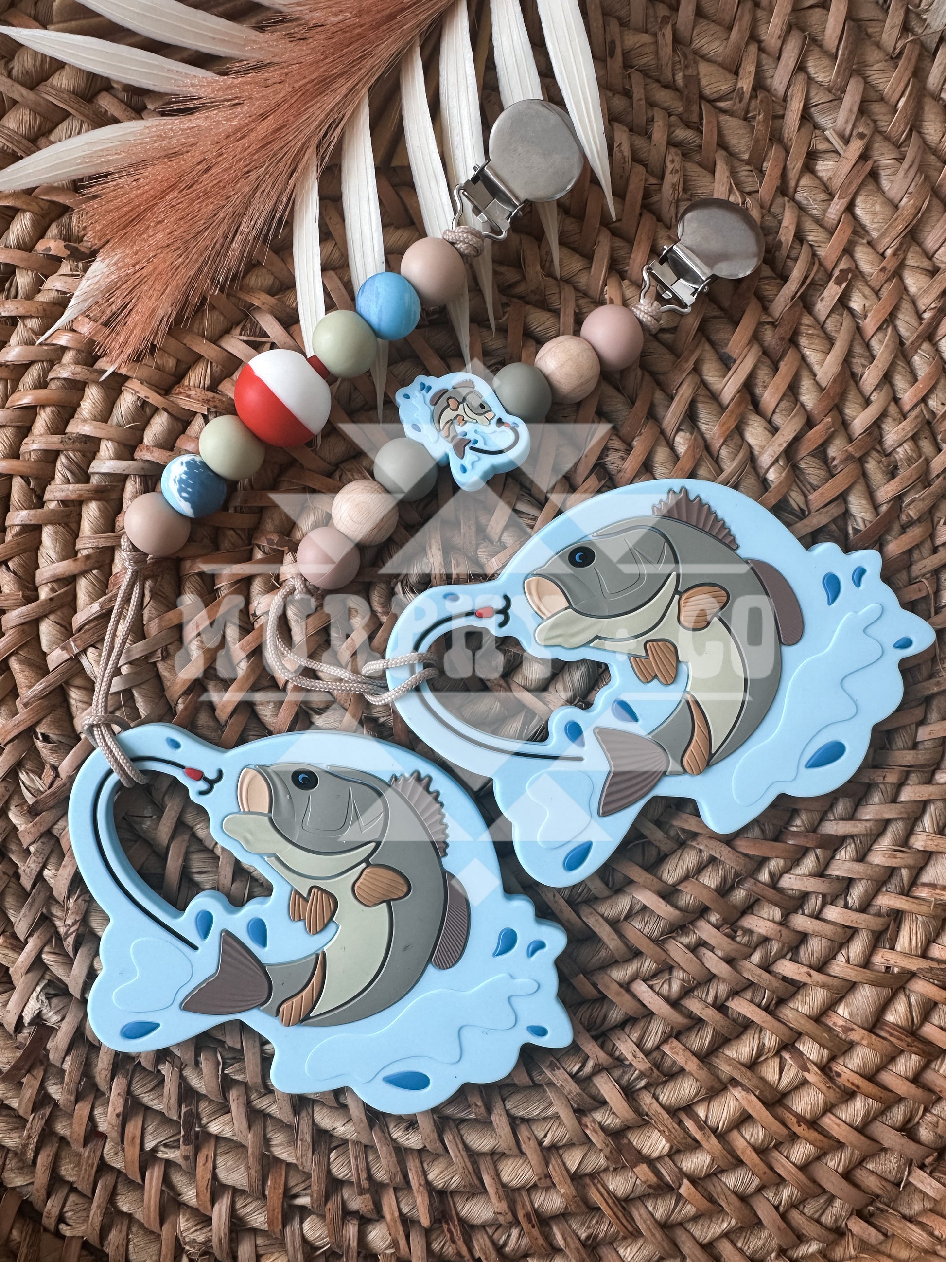 LARGE MOUTH BASS TEETHER SET