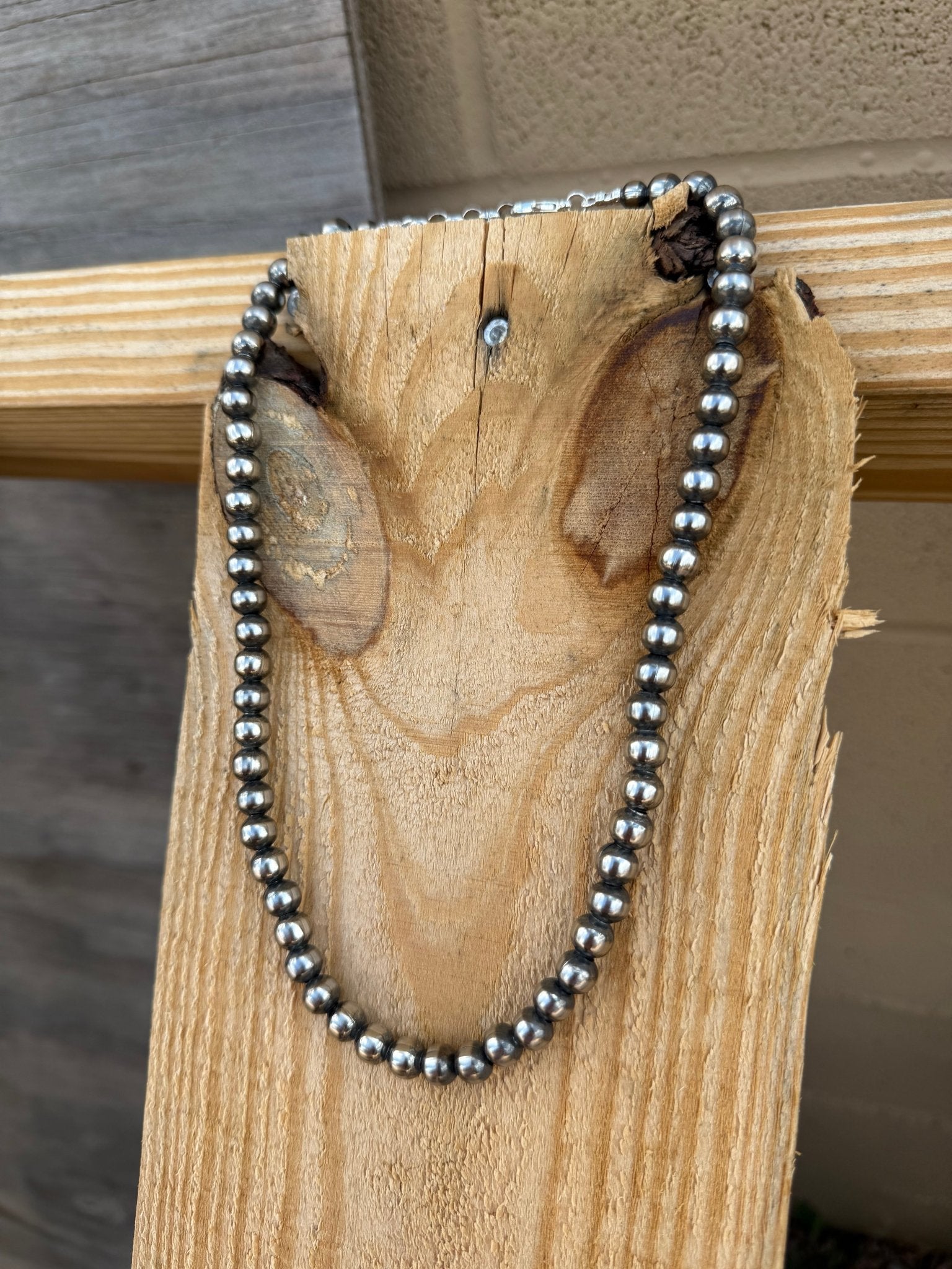 Pick your Size & Length - Silver Beads Necklace