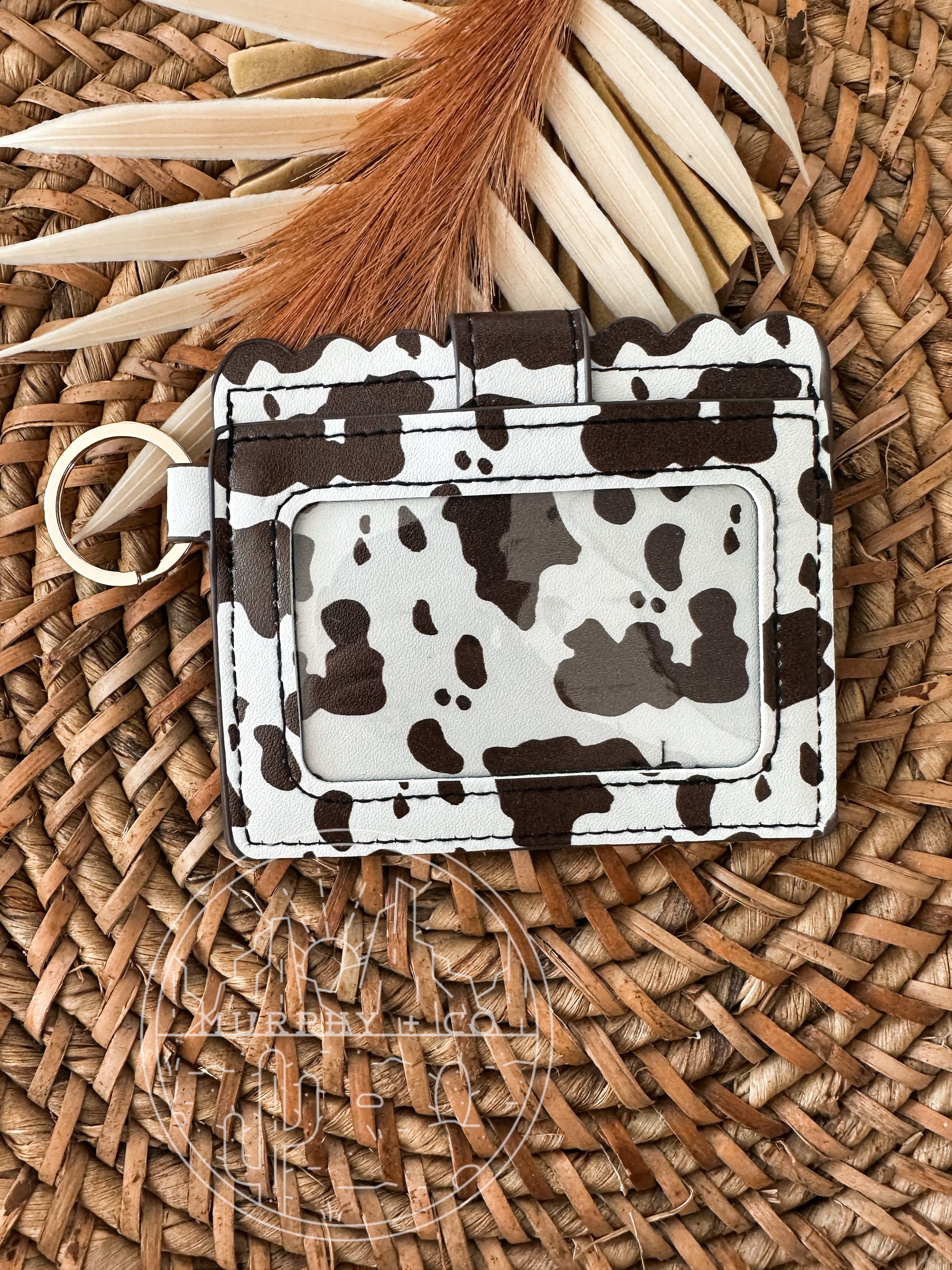 BLACK COWPRINT WALLET