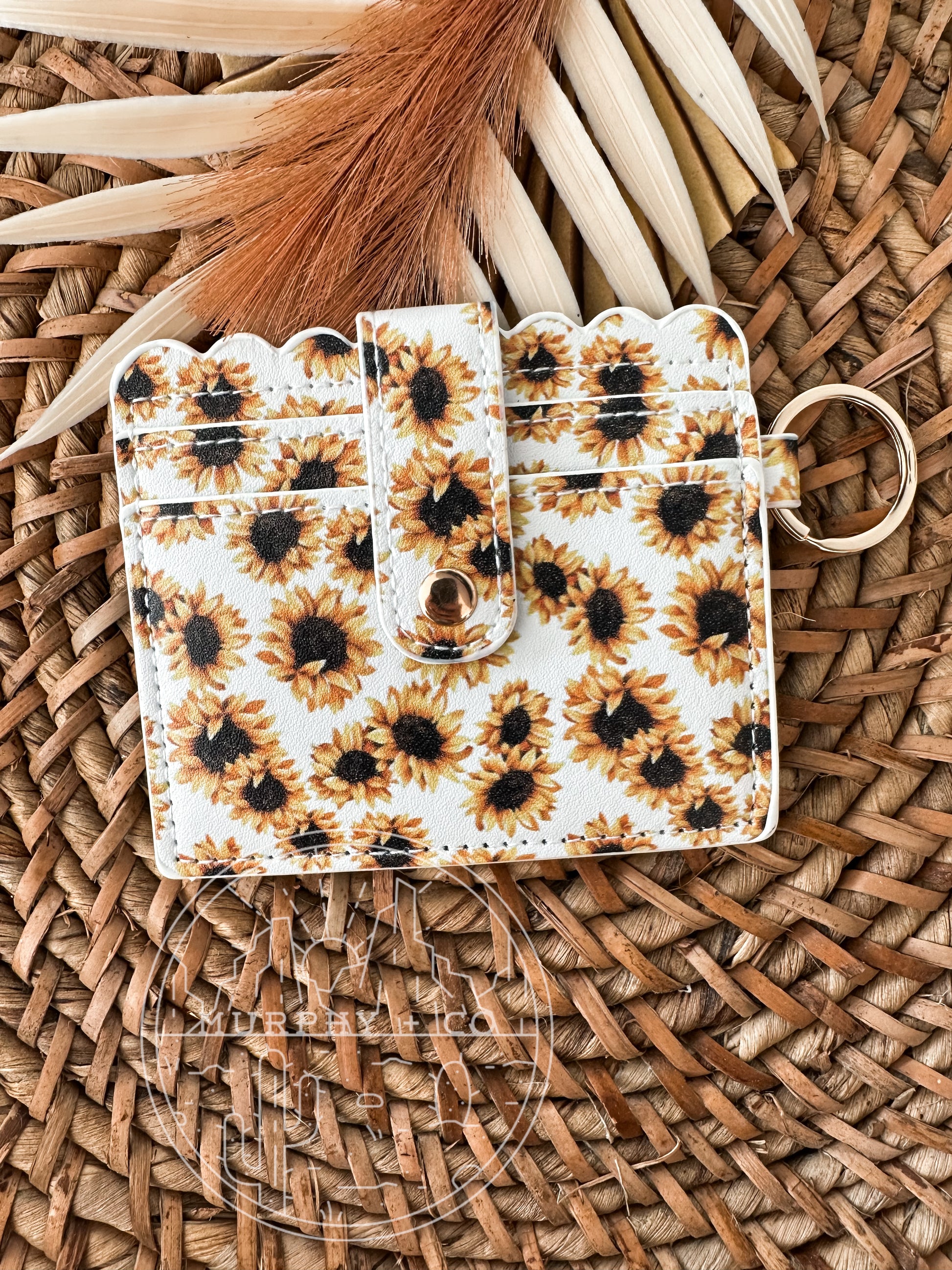 WHITE SUNFLOWER WALLET