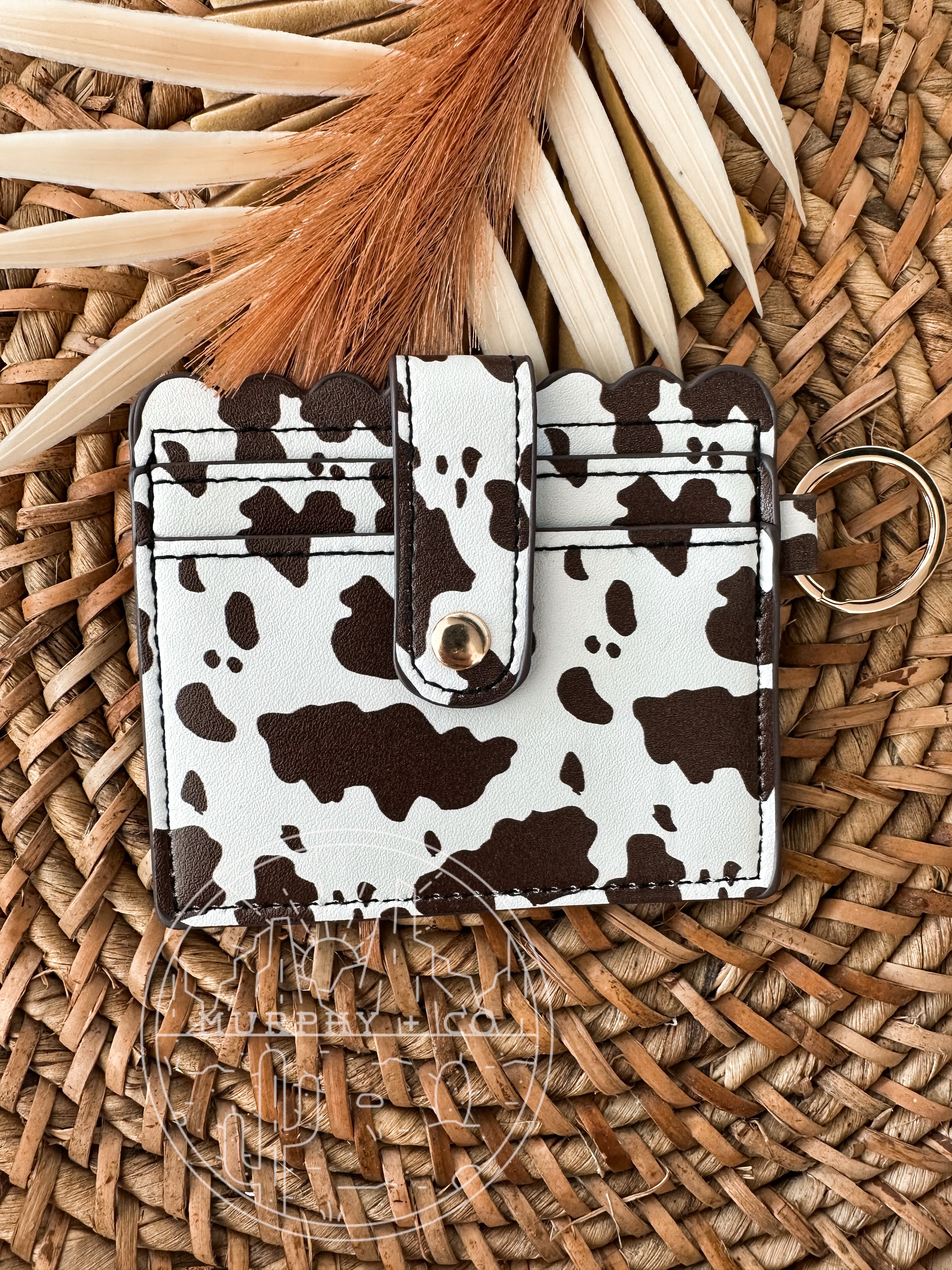 BROWN COWPRINT WALLET